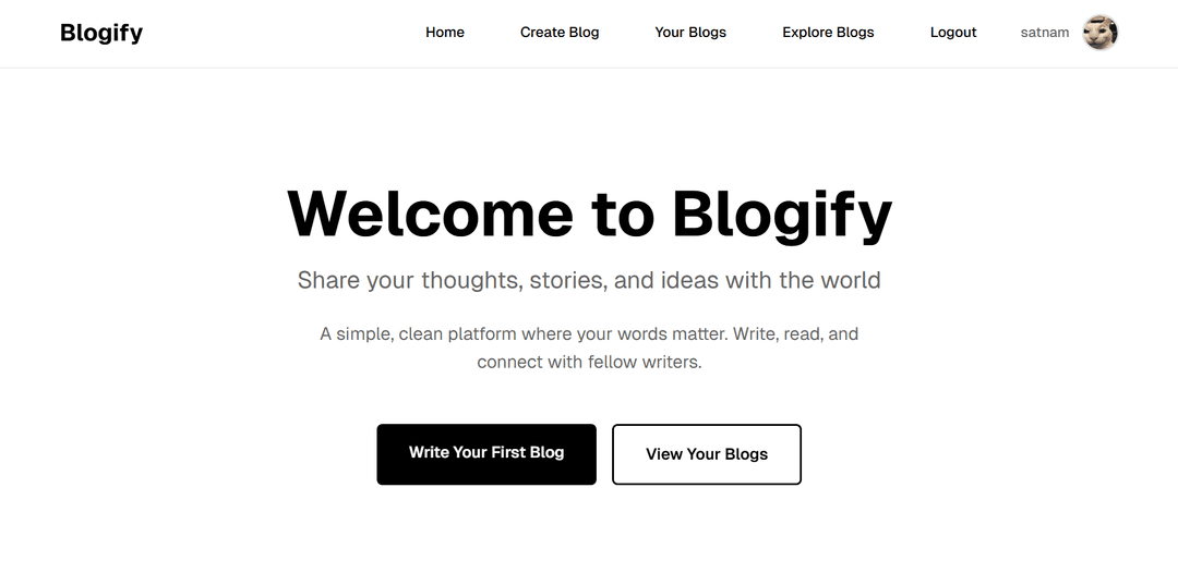 Blogify – Simple Blog Platform
